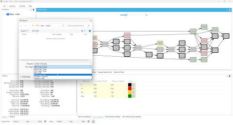 Network diagram export